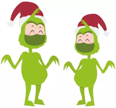 Cheerful green characters hoodie - TenStickers