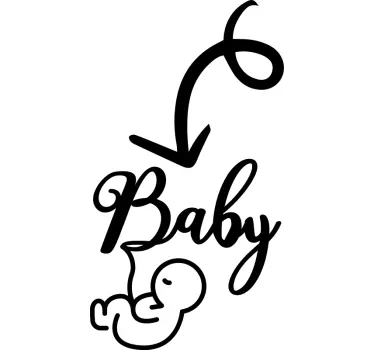 Baby t-shirt cute baby announcement - TenStickers