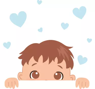 Kids t-shirt cute child with hearts design - TenStickers