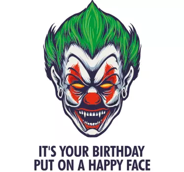 Halloween t-shirt birthday clown face t-shirt - TenStickers