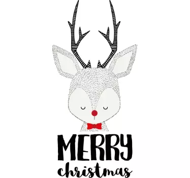 Christmas t-shirt cute reindeer joy - TenStickers