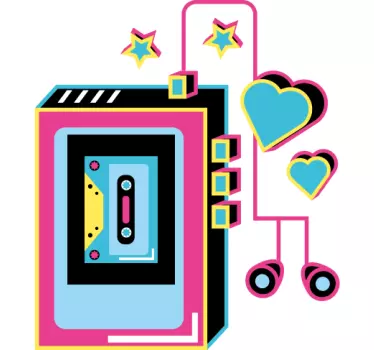 Kids t-shirt with retro cassette design - TenStickers
