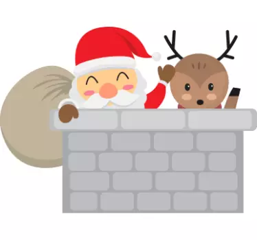 Halloween t-shirt santa and reindeer fun - TenStickers