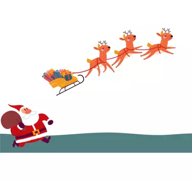 Santa Claus Sleigh Fun Christmas t-shirt - TenStickers