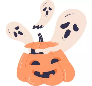 Halloween t-shirt cheerful pumpkin delight - TenStickers