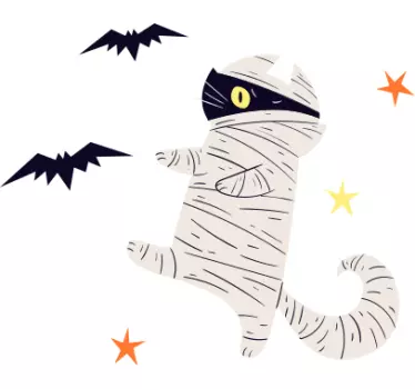 Kids t-shirt mummy cat halloween fun - TenStickers