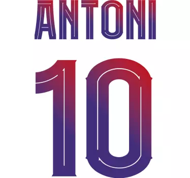 T-shirt with name personalized player number - TenStickers