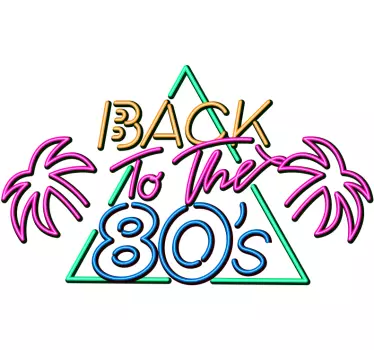 Retro 80's neon style t-shirt - TenStickers