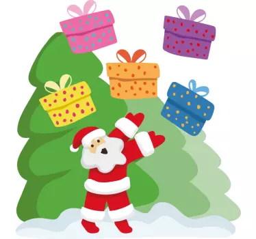 Kids t-shirt santa's gift celebration - TenStickers