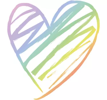 Multicolored heart design t-shirt - TenStickers
