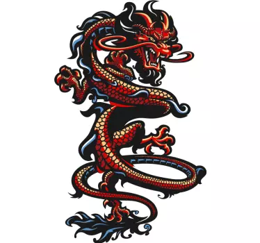 Dark Curled up Dragon t-shirt - TenStickers