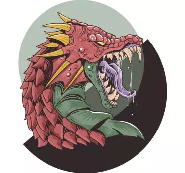 Kids t-shirt ferocious dragon creature design - TenStickers