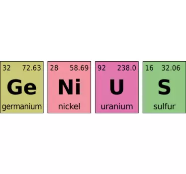 Periodic table genius t-shirt - TenStickers