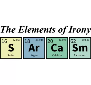 Elements of irony t-shirt - TenStickers