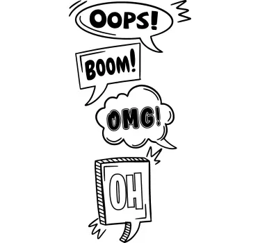 Expressive speech bubbles t-shirt - TenStickers