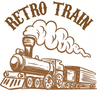Retro steam locomotive style t-shirt - TenStickers