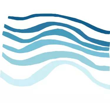 Ocean wave patterns t-shirt - TenStickers