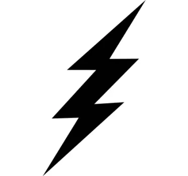 Bold lightning symbol t-shirt - TenStickers
