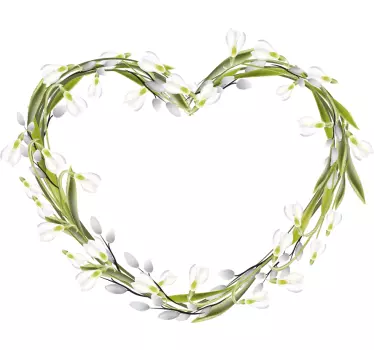 Mother and daughter t-shirt floral heart design - TenStickers