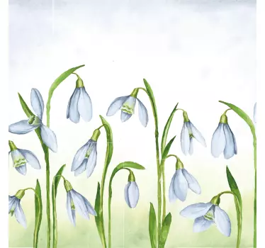 Snowdrop floral style t-shirt - TenStickers
