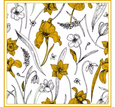 Floral patterned motif t-shirt - TenStickers