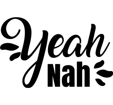 Yeah, Nah. Aussie slang phrases matching shirts for couples - TenStickers