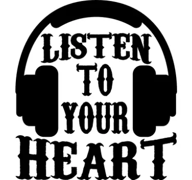 Heartfelt listening t-shirt - TenStickers