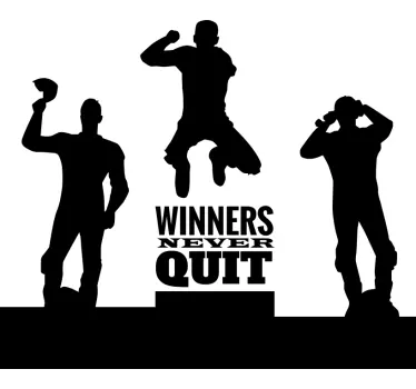 Winners never quit t-shirt - TenStickers