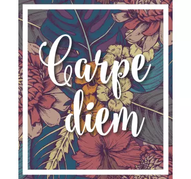 Carpe diem floral design t-shirt - TenStickers