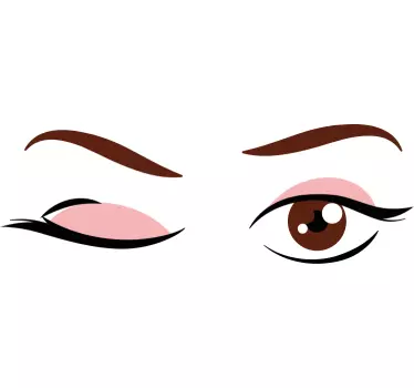 Winking eye expression t-shirt - TenStickers