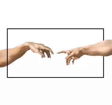 Touching hands graphic t-shirt - TenStickers