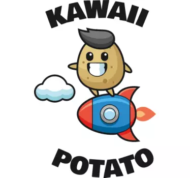 Kawaii potato adventure baby t-shirt - TenStickers