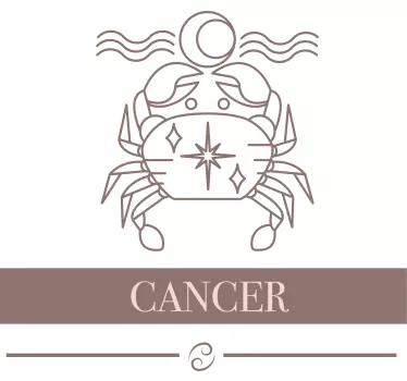 Cancer zodiac crab t-shirt - TenStickers