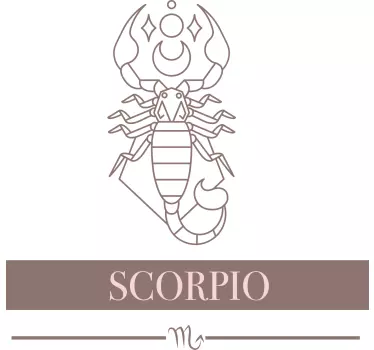 Scorpio zodiac symbol t-shirt - TenStickers
