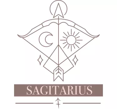Sagittarius zodiac symbol t-shirt - TenStickers