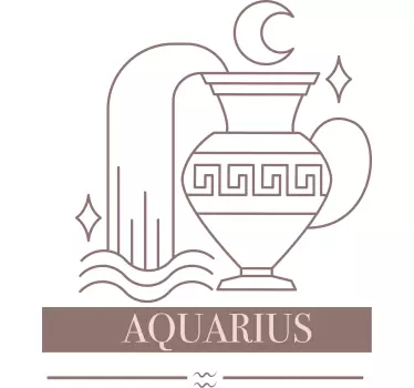 Aquarius zodiac aesthetic t-shirt - TenStickers