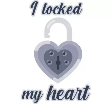Key and lock heart matching shirts for couples - TenStickers