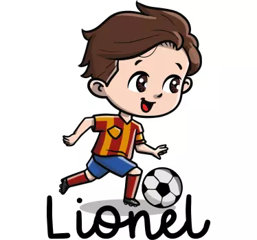 Kids t-shirt cute soccer player - TenStickers
