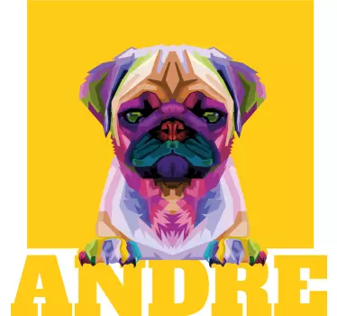 Custom colorful dog portrait t-shirt - TenStickers