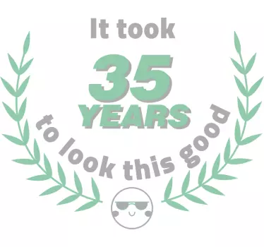 35 years celebration t-shirt - TenStickers