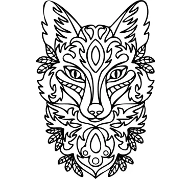 Vibrant fox graphic t-shirt - TenStickers