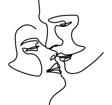 Abstract face connection t-shirt - TenStickers