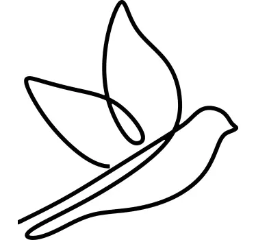 Minimalist bird outline t-shirt - TenStickers