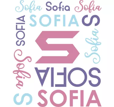 Initial and name pattern kids t-shirt - TenStickers