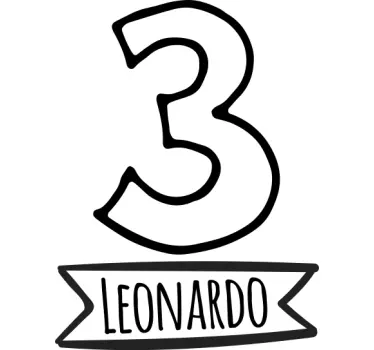 Personalised Kids Age Birthday T-shirts with name - TenStickers