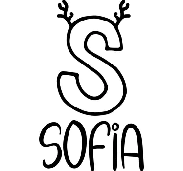 Sofia with antlers baby t-shirt - TenStickers