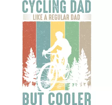 Cycling dad Father's day t shirt - TenStickers