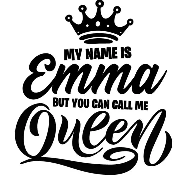 Call me Queen T-shirts with name - TenStickers