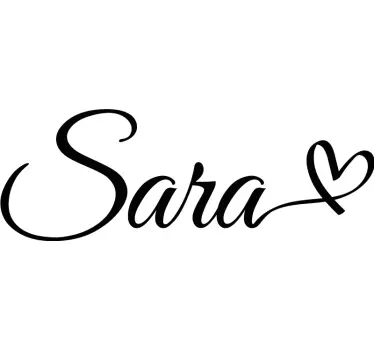 Calligraphic Name Heart shirt - TenStickers