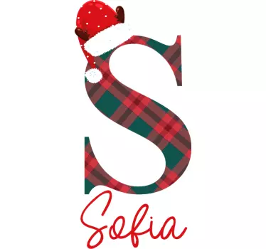 Initial letter and name Christmas shirt - TenStickers